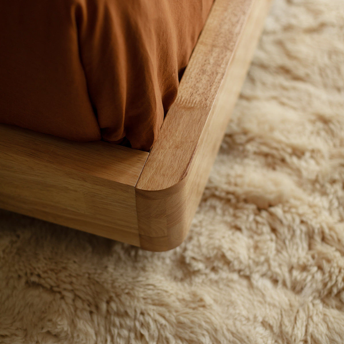 Kami Timber Platform Queen Bed Frame