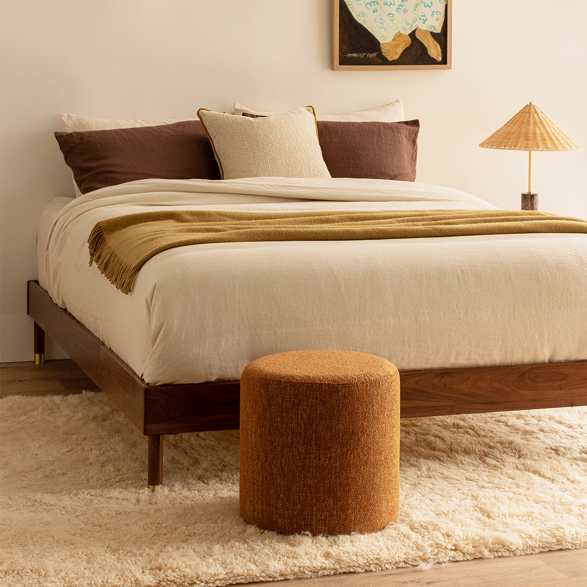 Juliette Fabric Ottoman (40cm)