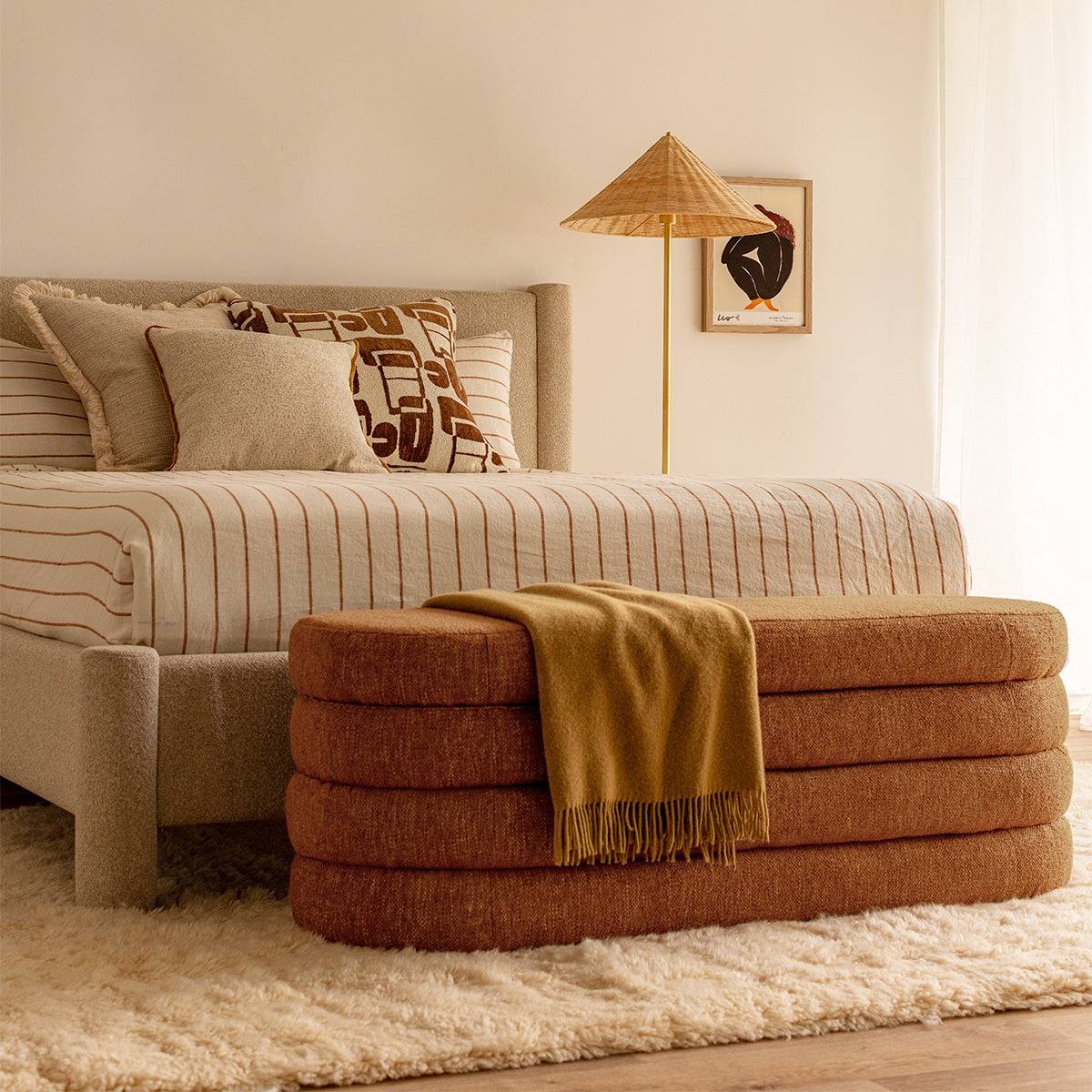 Mecca Oval Storage Ottoman