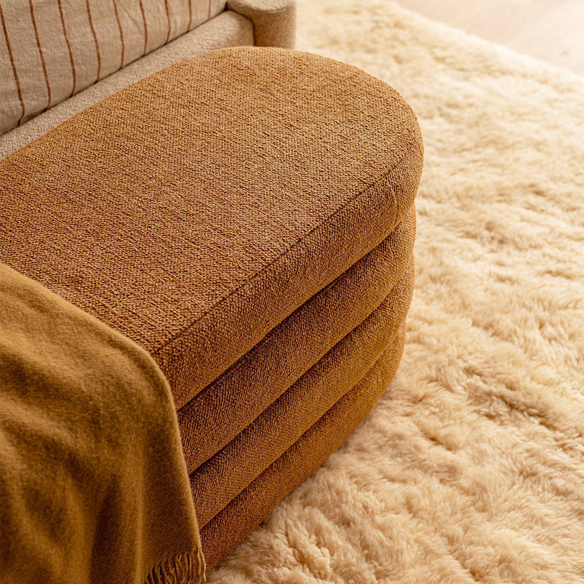 Mecca Oval Storage Ottoman