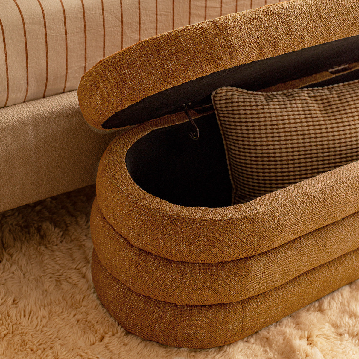 Mecca Oval Storage Ottoman