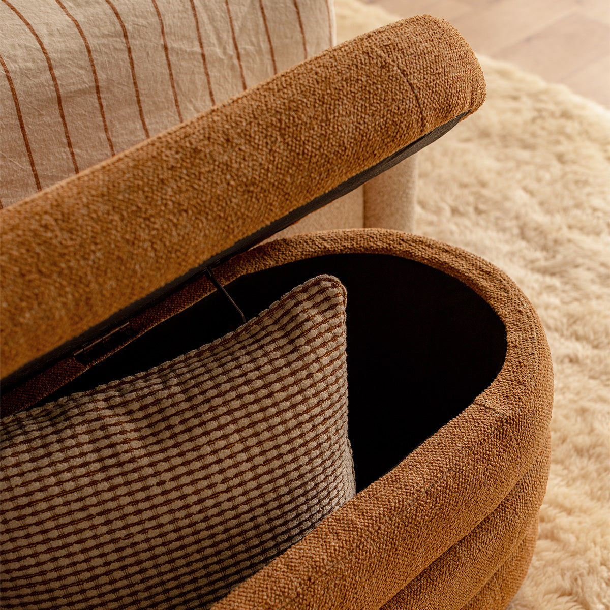 Mecca Oval Storage Ottoman