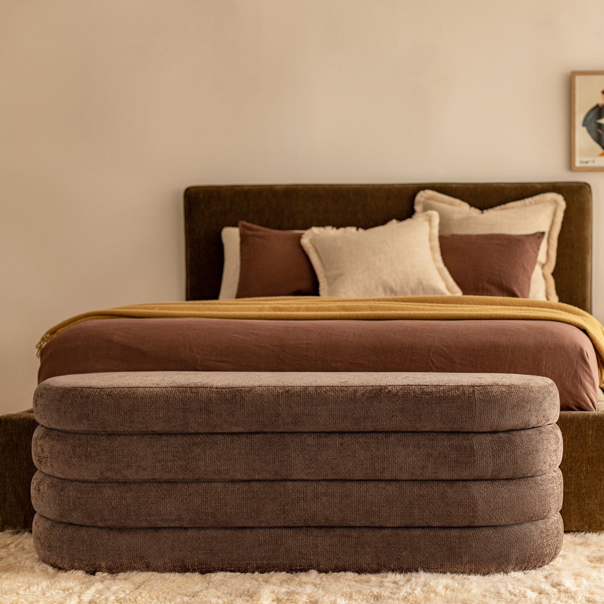 Mecca Oval Storage Ottoman