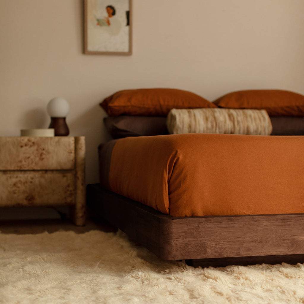 Kami Timber Platform Queen Bed Frame