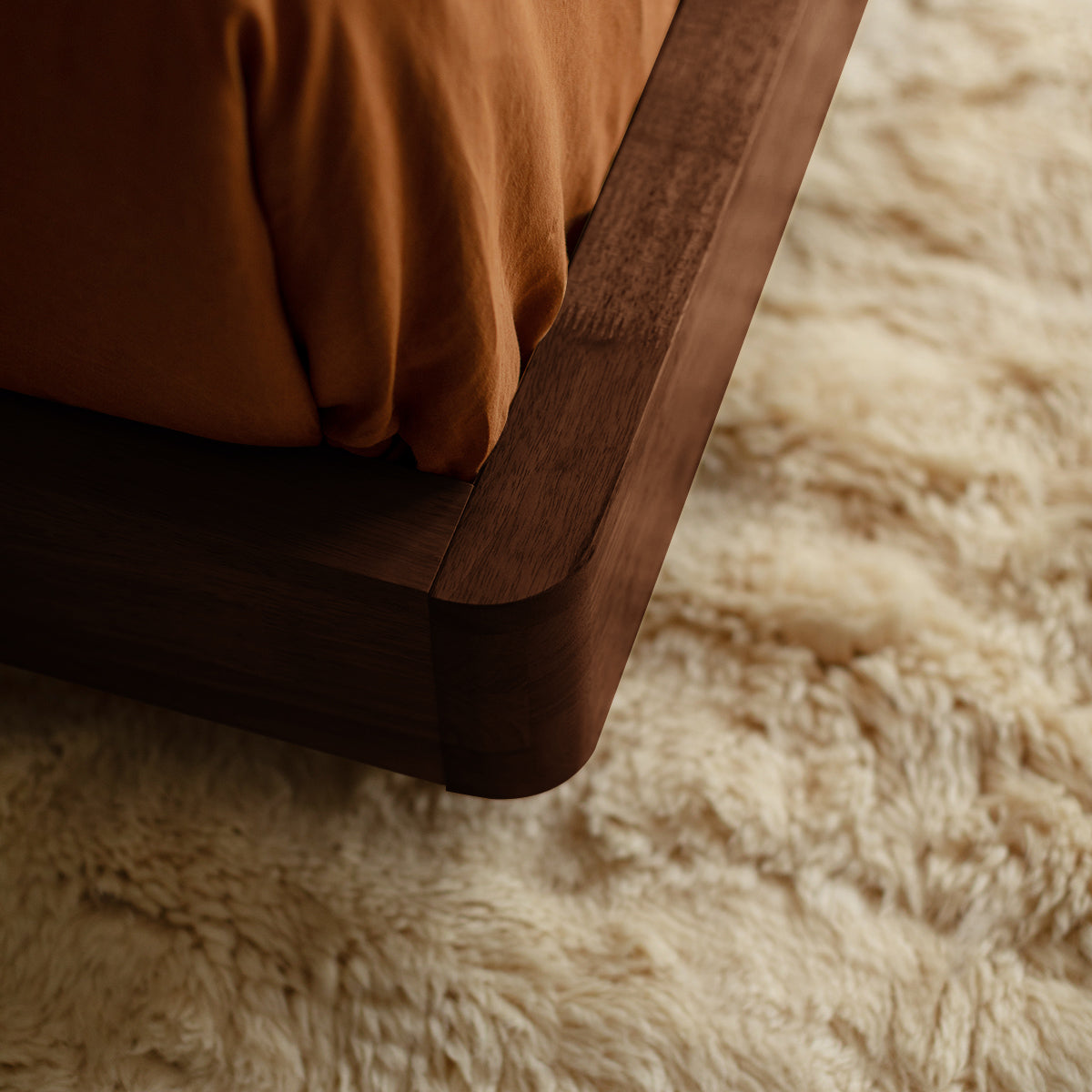 Kami Timber Platform Queen Bed Frame