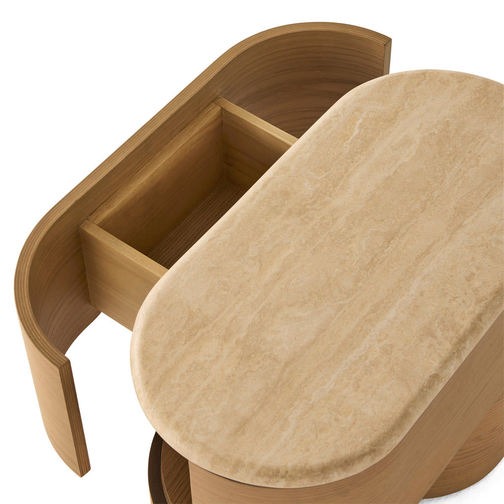 Fin Bedside Table