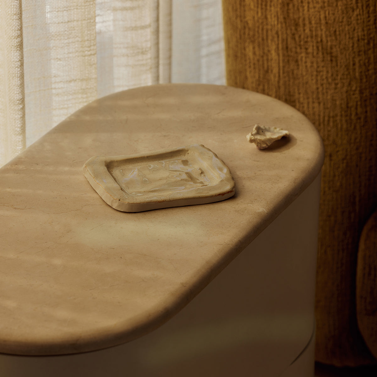 Fin Bedside Table