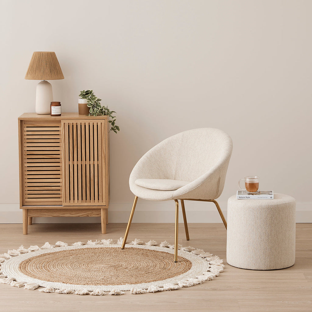 Juliette Fabric Ottoman (40cm)