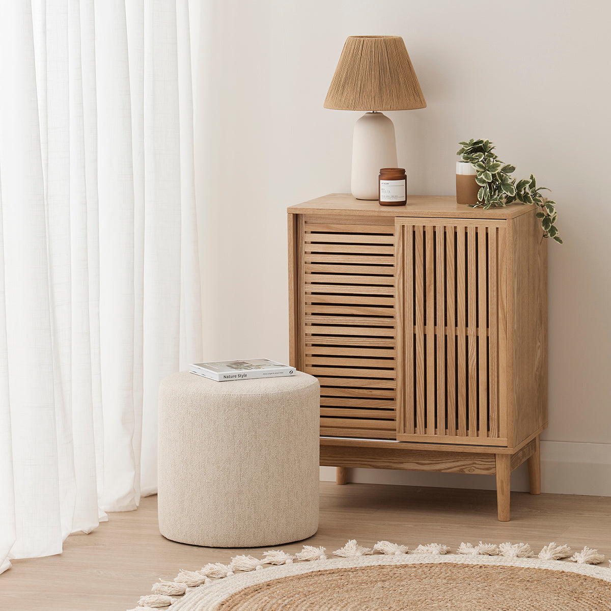 Juliette Fabric Ottoman (40cm)